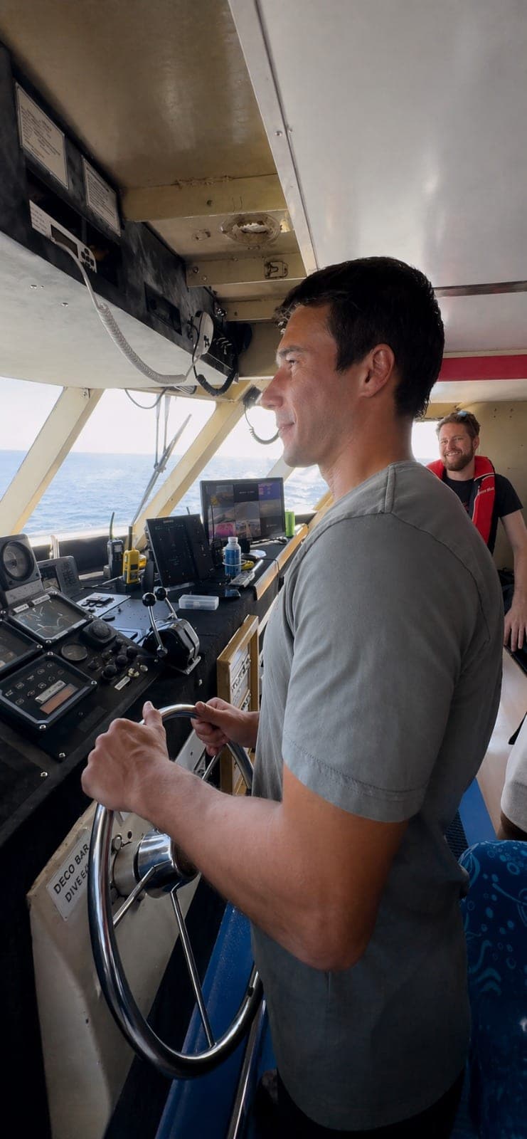 Captain Jeremy at the helm — 2024 (original portrait, no AI)